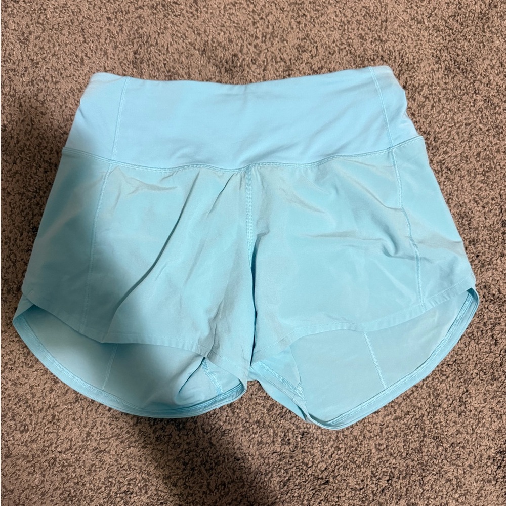 Lululemon Speed Up Lined Shorts - Cyan Blue